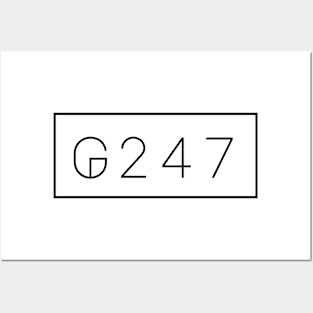 G247 logo black Posters and Art